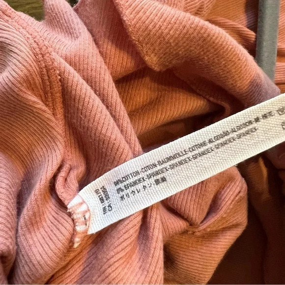 Free People Intimately Pfeiffer Tank Top Ribbed Twist Back Cutout Rose Pink XS - Picture 6 of 6